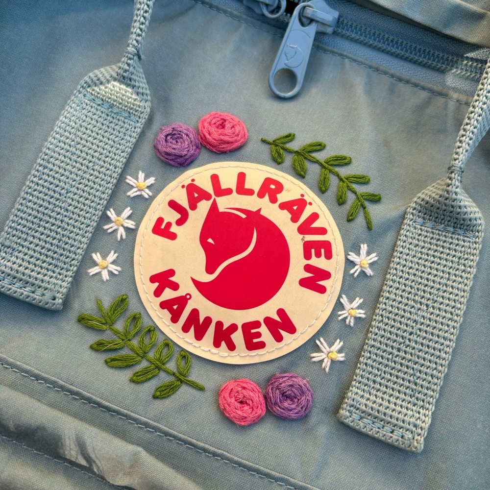Hand Embroidered Fjallraven Kanken